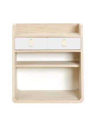 Suzon wall mounted storage Oak-white Hartô